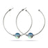 Gris | Argent | Boucles d'oreilles créoles en verre sirène
